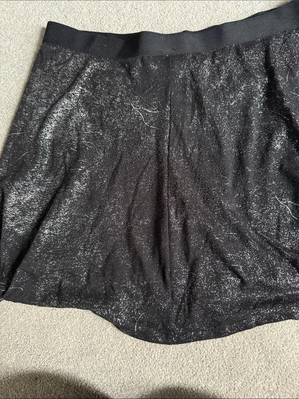 Justice Black Glitter Skort